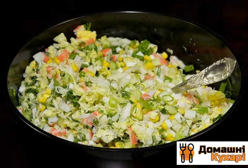 Крабовий салат з огірком без рису - фото крок 9