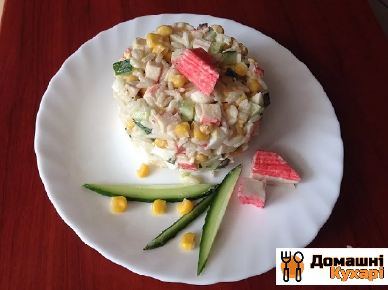 Крабовий салат з рисом - фото крок 7