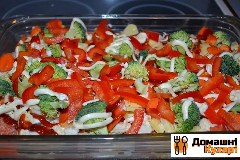Червона риба з овочами в духовці - фото крок 10
