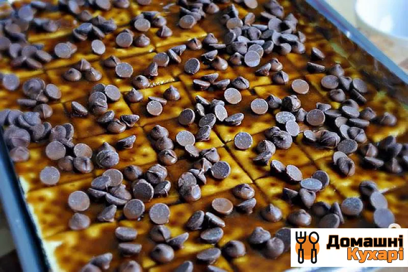 Крекери з шоколадом і карамеллю - фото крок 3