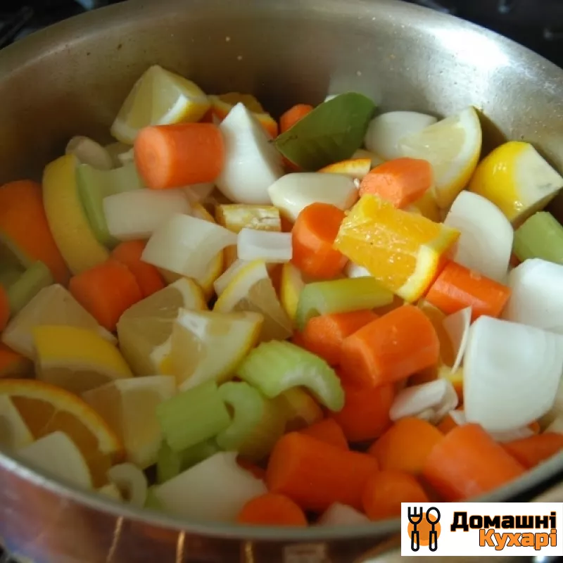 Курка з овочами в цитрусовом соусі - фото крок 5
