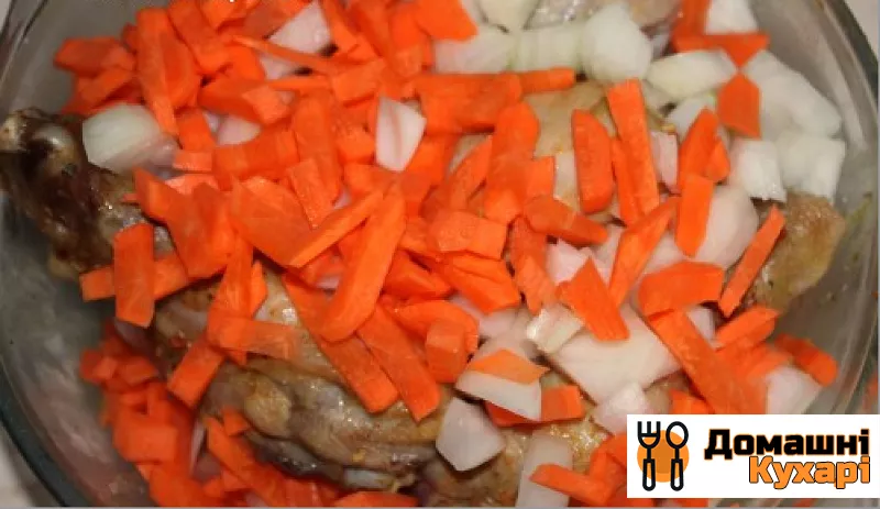 Курка з овочами в мікрохвильовці - фото крок 3