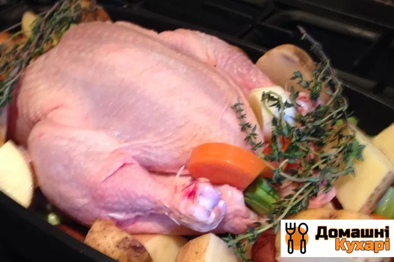 Куряче м'ясо з овочами в духовці - фото крок 1