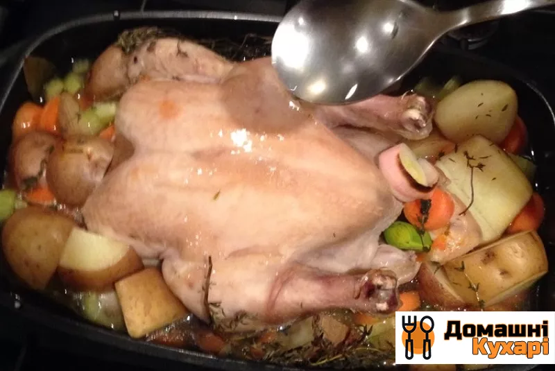 Куряче м'ясо з овочами в духовці - фото крок 2